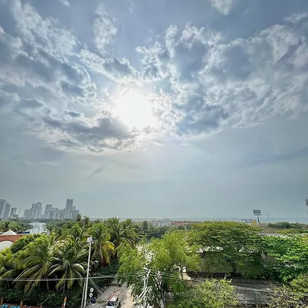 Penthouse Con Balcon Y Vista Al Mar Cerca Del Centro Historico * Cartagena